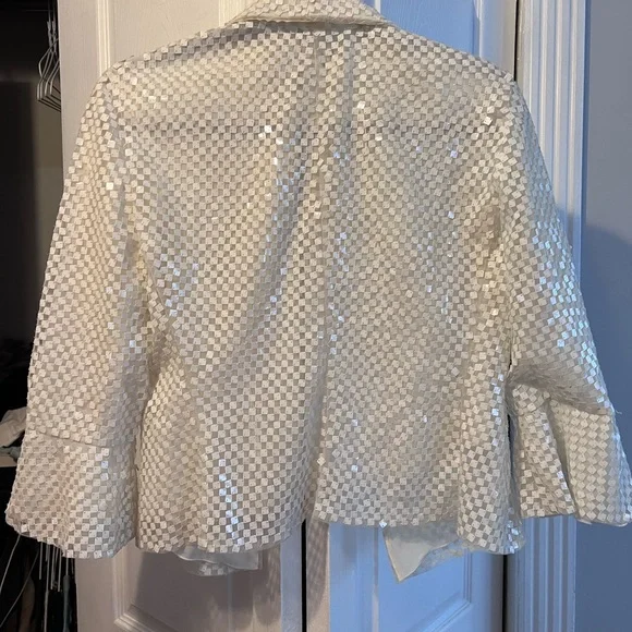 Armani Collezioni Vintage Italian Sequin white jacket - Picture 5 of 5